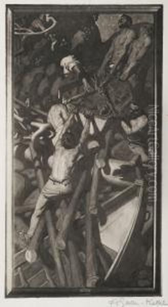 Thestealing Of The Sampo Oil Painting by Akseli Valdemar Gallen-Kallela