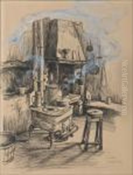 Untitled Oil Painting by Akseli Valdemar Gallen-Kallela