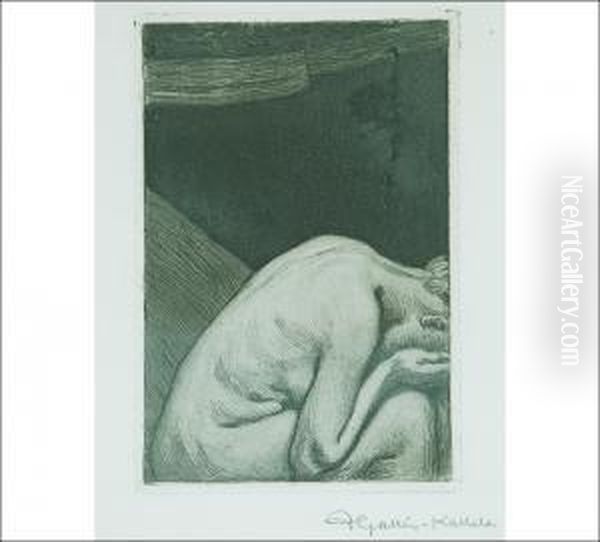 By The Tuonela River Oil Painting by Akseli Valdemar Gallen-Kallela