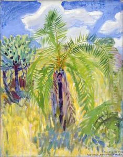 Afrikka-aihe. Oil Painting by Akseli Valdemar Gallen-Kallela