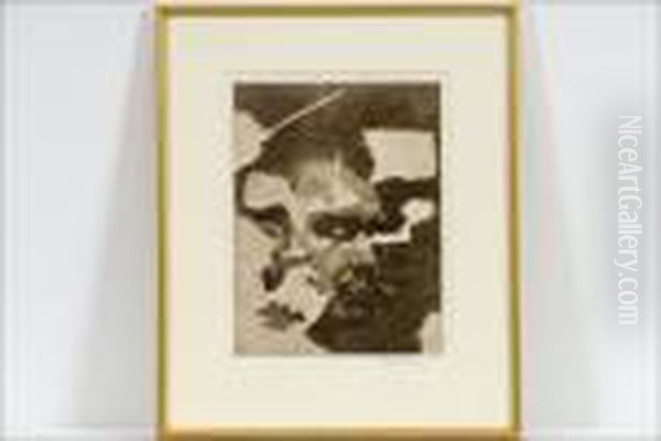 Omakuva Freskossa - Sjalvportratt I Fresken. Oil Painting by Akseli Valdemar Gallen-Kallela