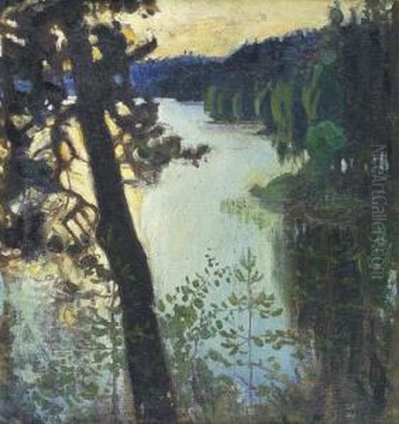 Landscape From Ruovesi Oil Painting by Akseli Valdemar Gallen-Kallela