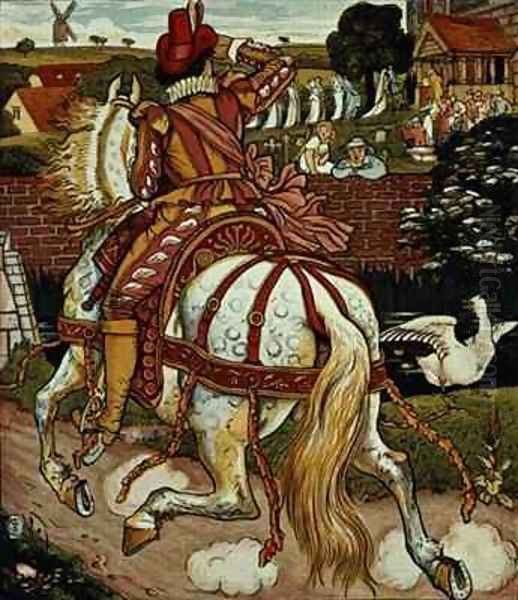 Margerys brother returns from far off lands from Little Goody Two Shoes Oil Painting by Walter Crane
