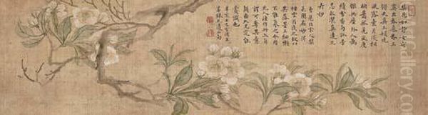 Pear Blossoms Oil Painting by Xi Gang