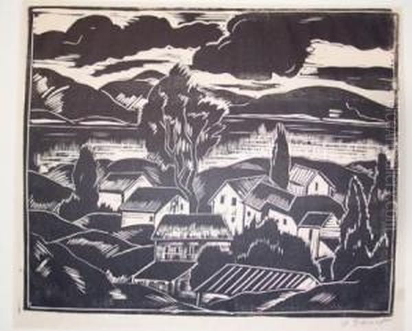 The Lake Or Landscape Oil Painting by Emil Ganso