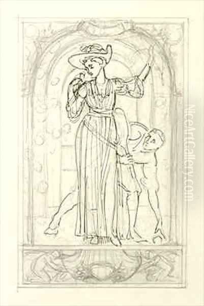 Preparatory drawing for a calendar 2 Oil Painting by Walter Crane