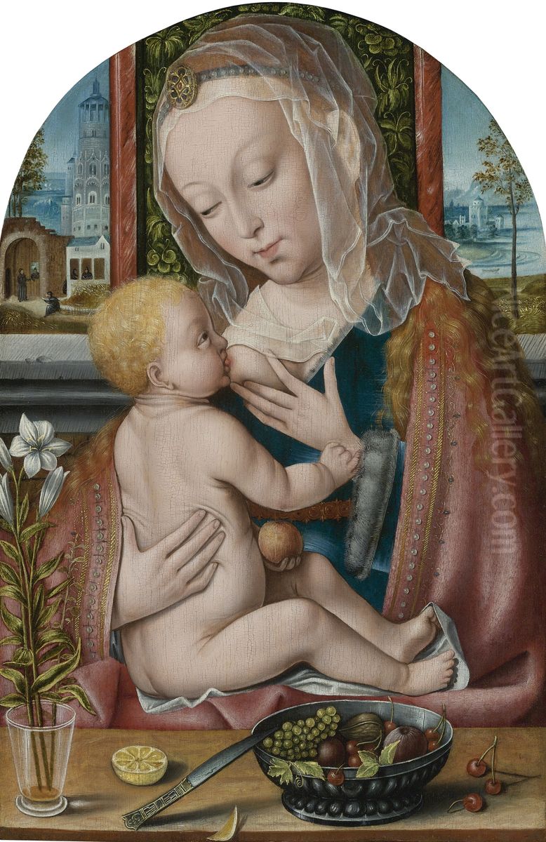 Virgin and Child Oil Painting by Joos Van Cleve