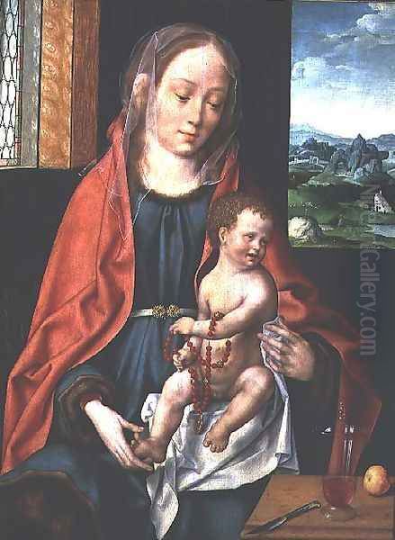 Virgin and Child, 1530 Oil Painting by Joos Van Cleve