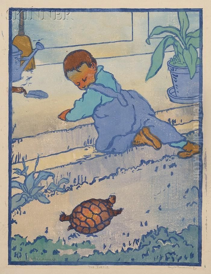 The Turtle Oil Painting by Eliza Draper Gardiner