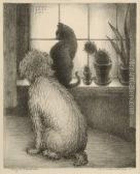 Waiting By The Window Oil Painting by Eliza Draper Gardiner