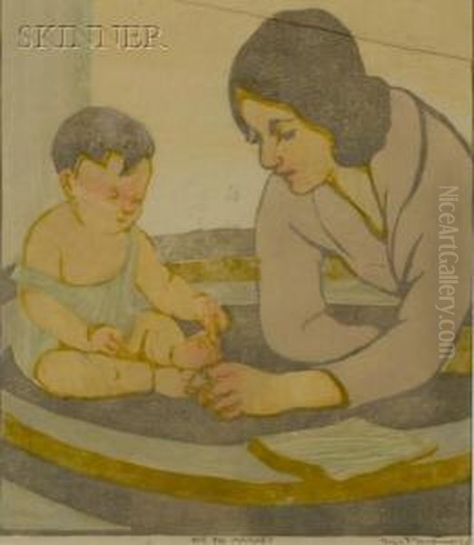 The Pig Market Oil Painting by Eliza Draper Gardiner