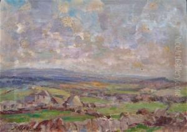 Cornish Uplands From Boleigh Oil Painting by Stanley Horace Gardiner