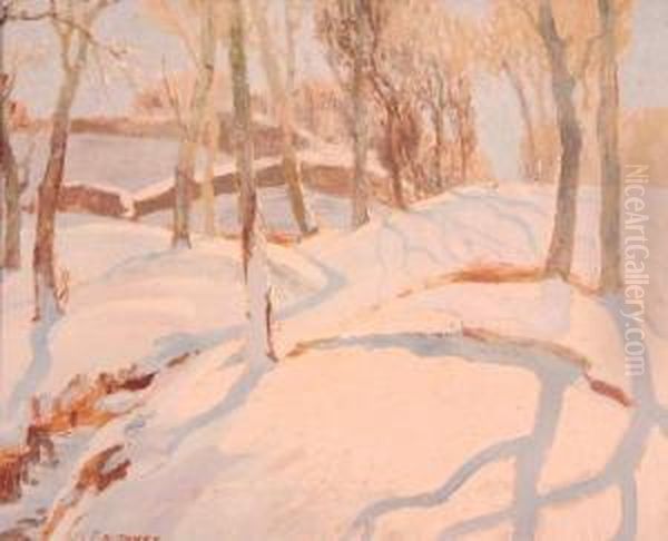 Snow And Sunshine Oil Painting by Stanley Horace Gardiner