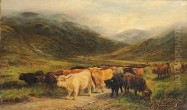 Paesaggio Con Armenti Oil Painting by Henry Garland