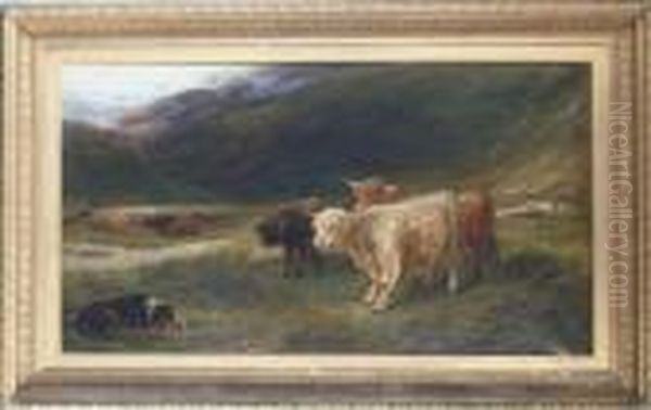 Keeping The Herd At Bay Oil Painting by Henry Garland