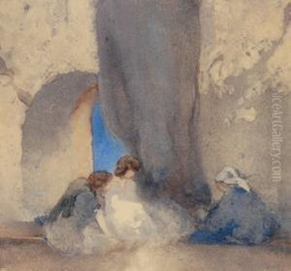 Fortune Teller 
Monotypemonogrammed In Plate Lower Left Signed In Margin Lower Right 
Titledin Margin Lower Left 28 X 29.5 Cm Exhibited: Paintings 
Andmonotypes Royal South Australian Society Of Arts Gallery Adelaide1948
 Catalogue Number 19 Sold With Oil Painting by Thomas Balfour Garrett