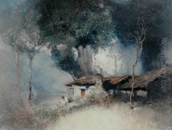 Bark And Slate Oil Painting by Thomas Balfour Garrett