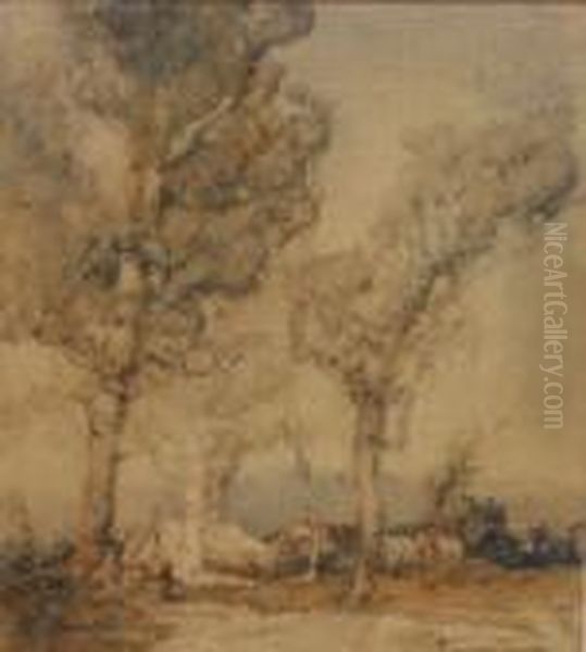 Bush Camp Oil Painting by Thomas Balfour Garrett