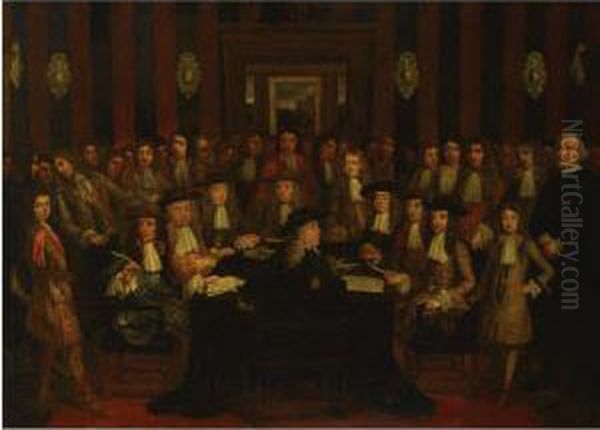 The Peace Treaty Of Nijmegen Oil Painting by Henri Gascard