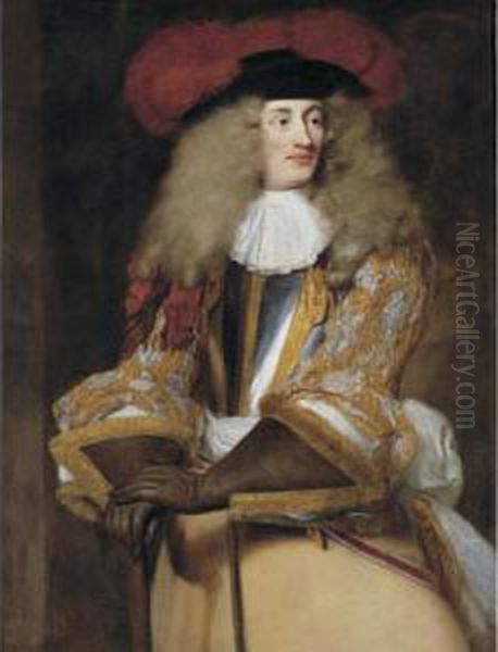 Portrait De Jacques De Goyon 
Iii, Sire De Matignon, Comte De Thorigny, Lieutenant General Des Armees 
(1644-1725) Oil Painting by Henri Gascard