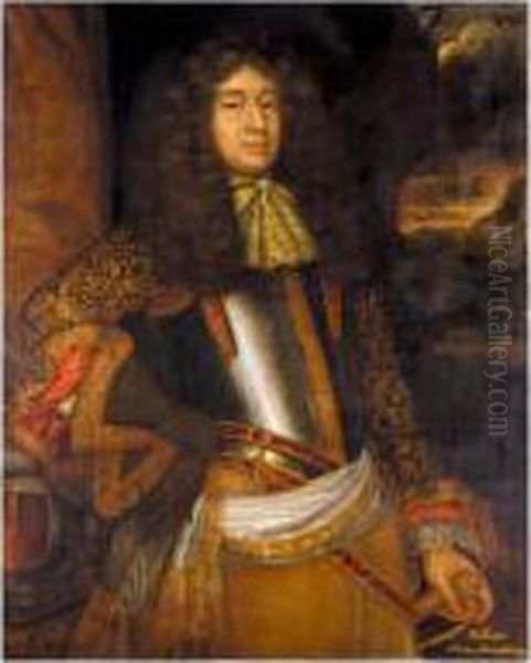 Portrait Of William Douglas, 1st Duke Of Queensberry (1637-1695) Oil Painting by Henri Gascard