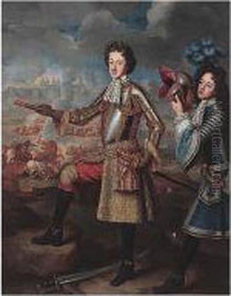 Portrait Of Maximilian Ii 
Emmanuel (1662-1726), Elector Of Bavaria, At The Siege Of Belgrade Oil Painting by Henri Gascard