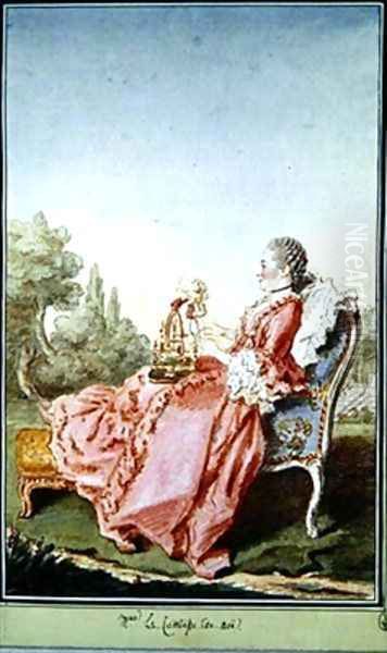 La Comtesse de Noe Oil Painting by Louis Carrogis Carmontelle