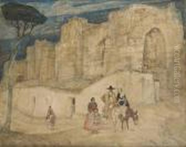 Scene Andalouse Oil Painting by Emiel Gastemans