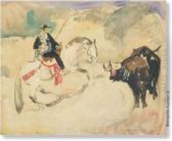 Untitled Oil Painting by Emiel Gastemans