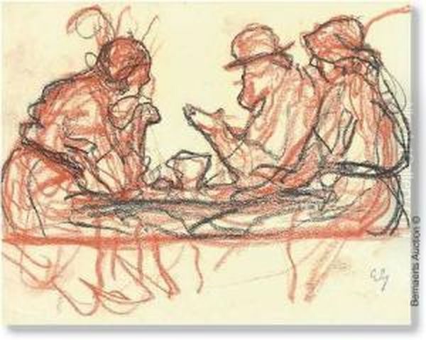 Untitled Oil Painting by Emiel Gastemans