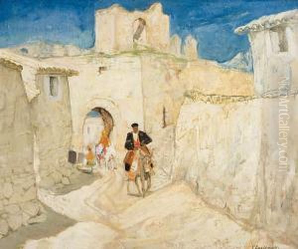 Ruelle Ensolleillee (avila 1923) Oil Painting by Emiel Gastemans