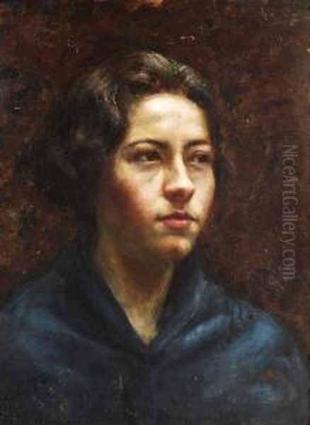 Ritratto Di Ragazza Oil Painting by Pietro Gaudenzi