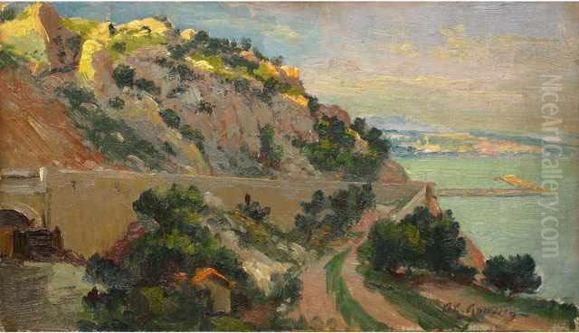 :le Rove Oil Painting by Adolphe Gaussen