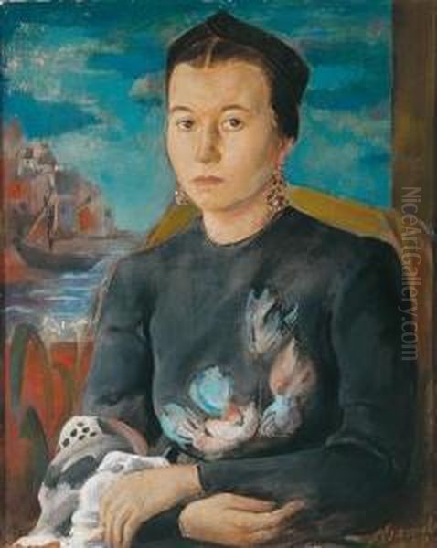 Bildnis Oil Painting by Oskar Gawell