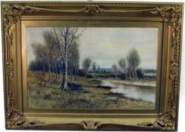 An Autumn Landscape Oil Painting by George Howell Gay