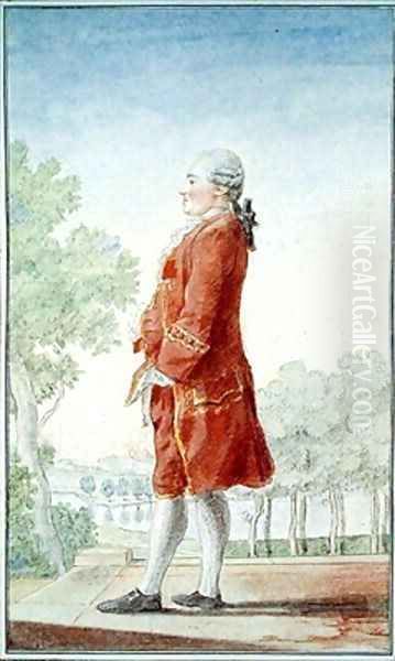 Charles-Jean de La Vallee de Rarecourt, Marquis de Pimodan Oil Painting by Louis Carrogis Carmontelle