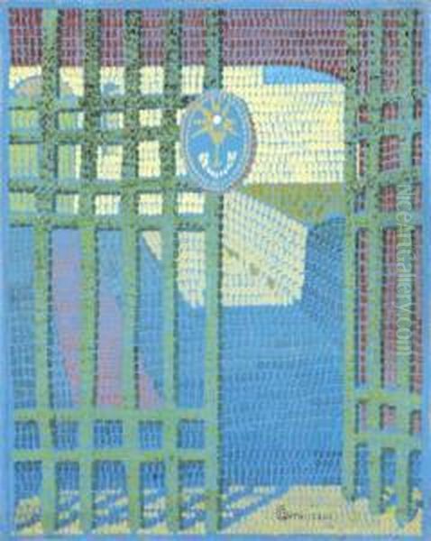 Vecchio Cancello Di Monastero 
Gentilizio (probabilmente Cancello Della Chiesa Di Santa Barnaba Alle 
Pendici Del Righi) Oil Painting by Cornelio Geranzani