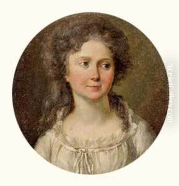 Portrait De Jeune Fille Au Corsage Blanc Oil Painting by Marguerite Gerard