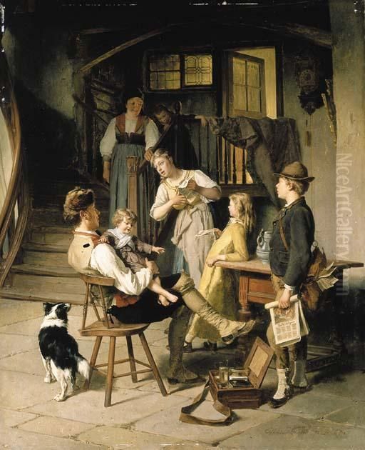 The Happy Family Oil Painting by Theodore Gerard