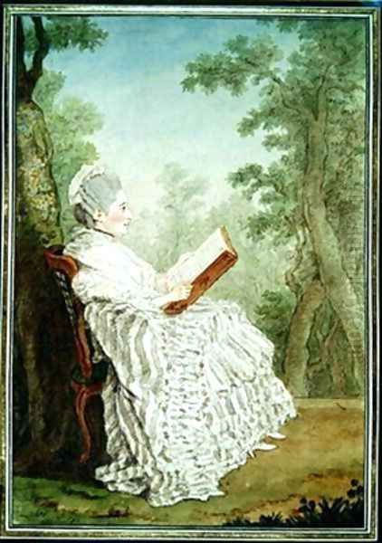 Unknown Woman Oil Painting by Louis Carrogis Carmontelle