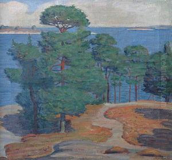 Sosny Na Plazy Oil Painting by Aron Gerle