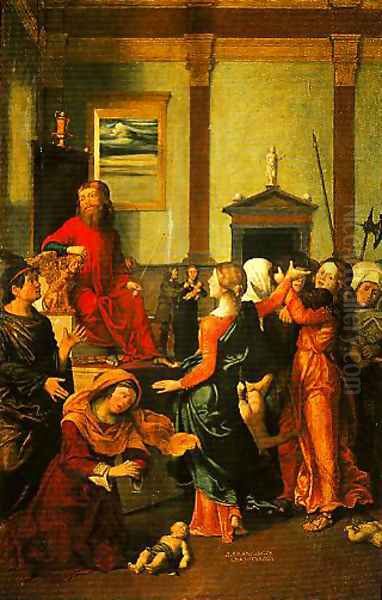 The Massacre of the Innocents Oil Painting by Giovanni Francesco Caroto