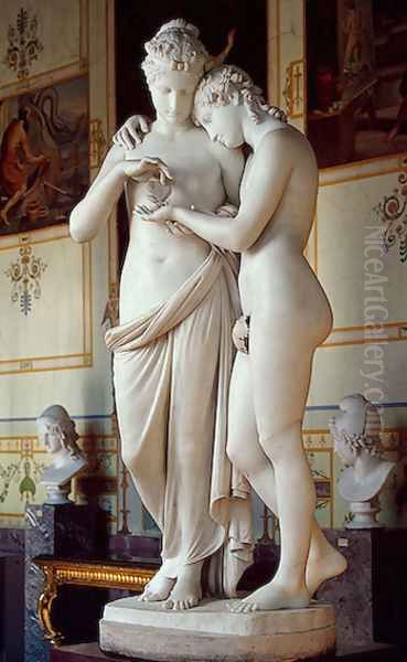 Cupid and Psyche I Oil Painting by Antonio Canova