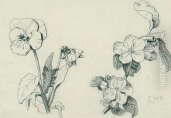 Pensamientos Y Otras Flores Oil Painting by Sebastian Gessa Y Arias