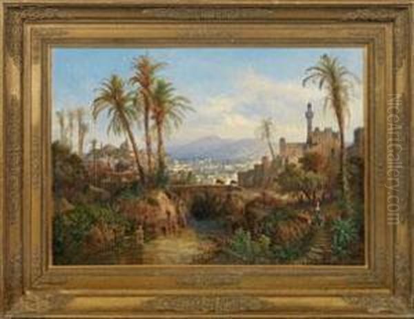Ansicht Von Damaskus Oil Painting by Geyer, Alexius