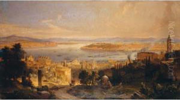 View Of Constantinople Oil Painting by Geyer, Alexius