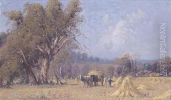 Harvest Time Oil Painting by Robert Edgar Taylor Ghee
