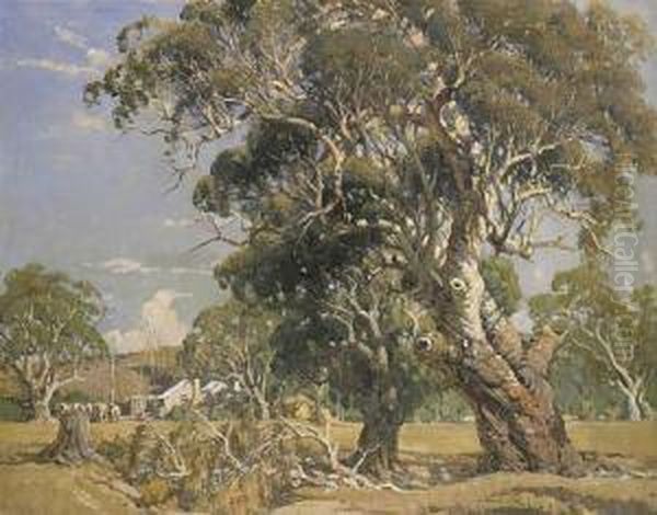 Australian Pastoral Oil Painting by Robert Edgar Taylor Ghee