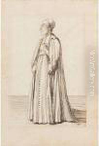 Ambassade Du Cardinal De Polignac A Rome. 
Sept Caricatures Oil Painting by Pier Leone Ghezzi