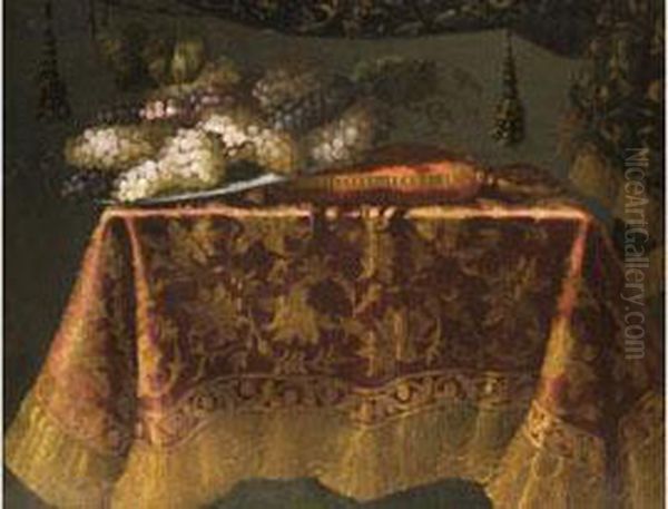 Traubenstilleben Oil Painting by Antonio Gianlisi The Younger